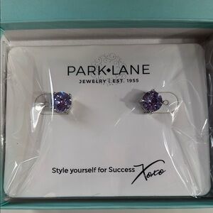 Park Lane Impression Lavender Crystal Earrings NIB